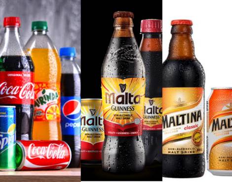 Carbonated and malt drinks in Nigeria.